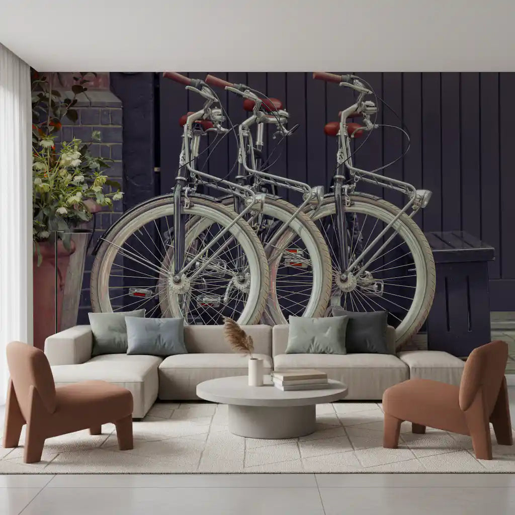 Vintage Urban Cycles Fototapeta Mural