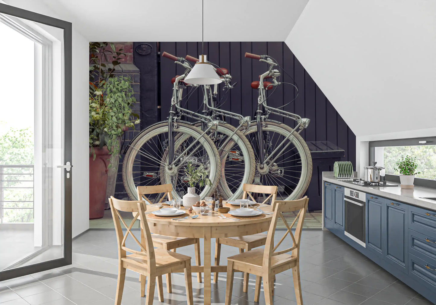 Vintage Urban Cycles Fototapeta Mural