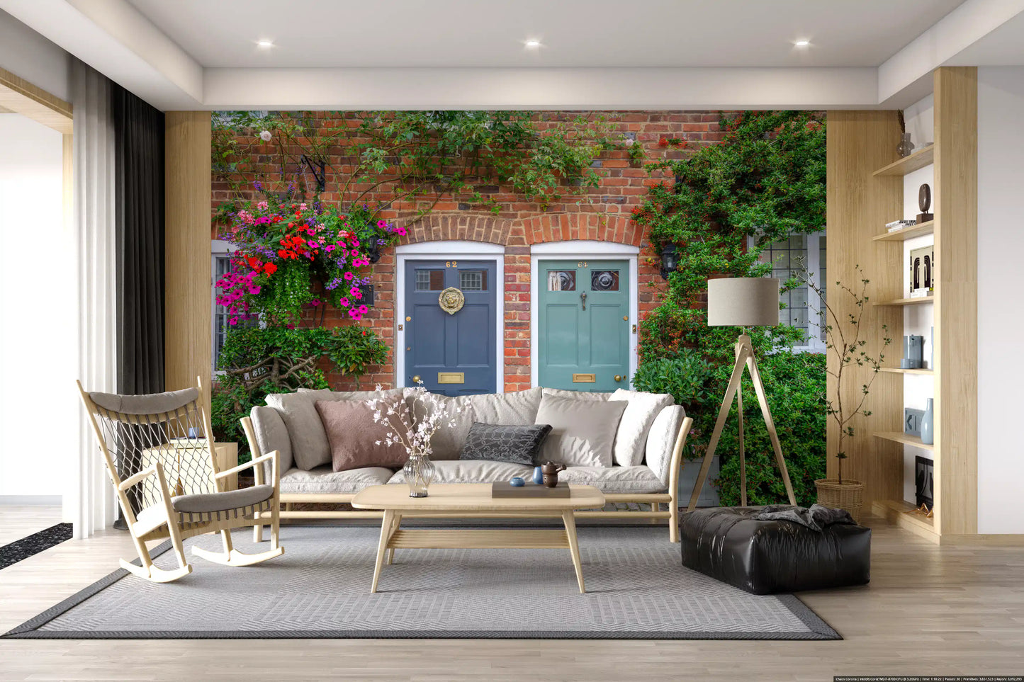 Fototapeta Brick & Bloom Doorways