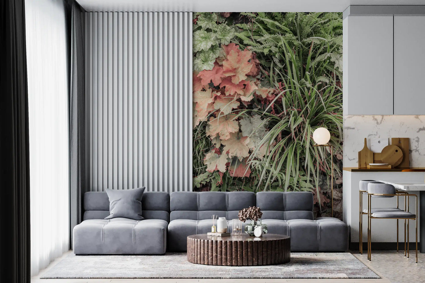 Wandbild Gedämpfte Gartenlagen