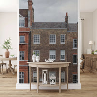 Architectural wall mural featuring traditional London buildings