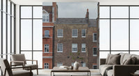 Welbeck Street wall mural featuring charming townhouse facades