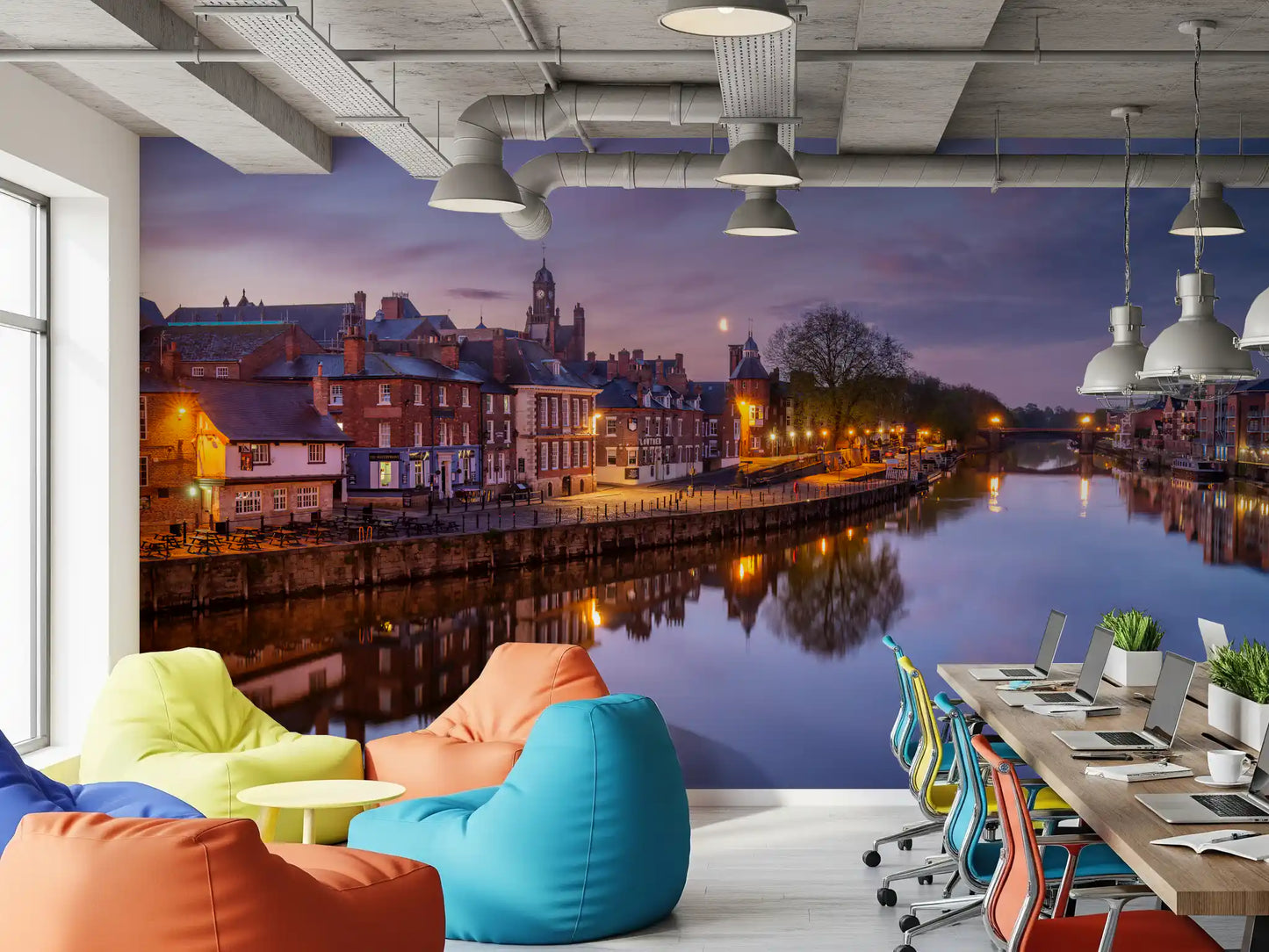 Riverside Dämmerungsleuchten Wandbild