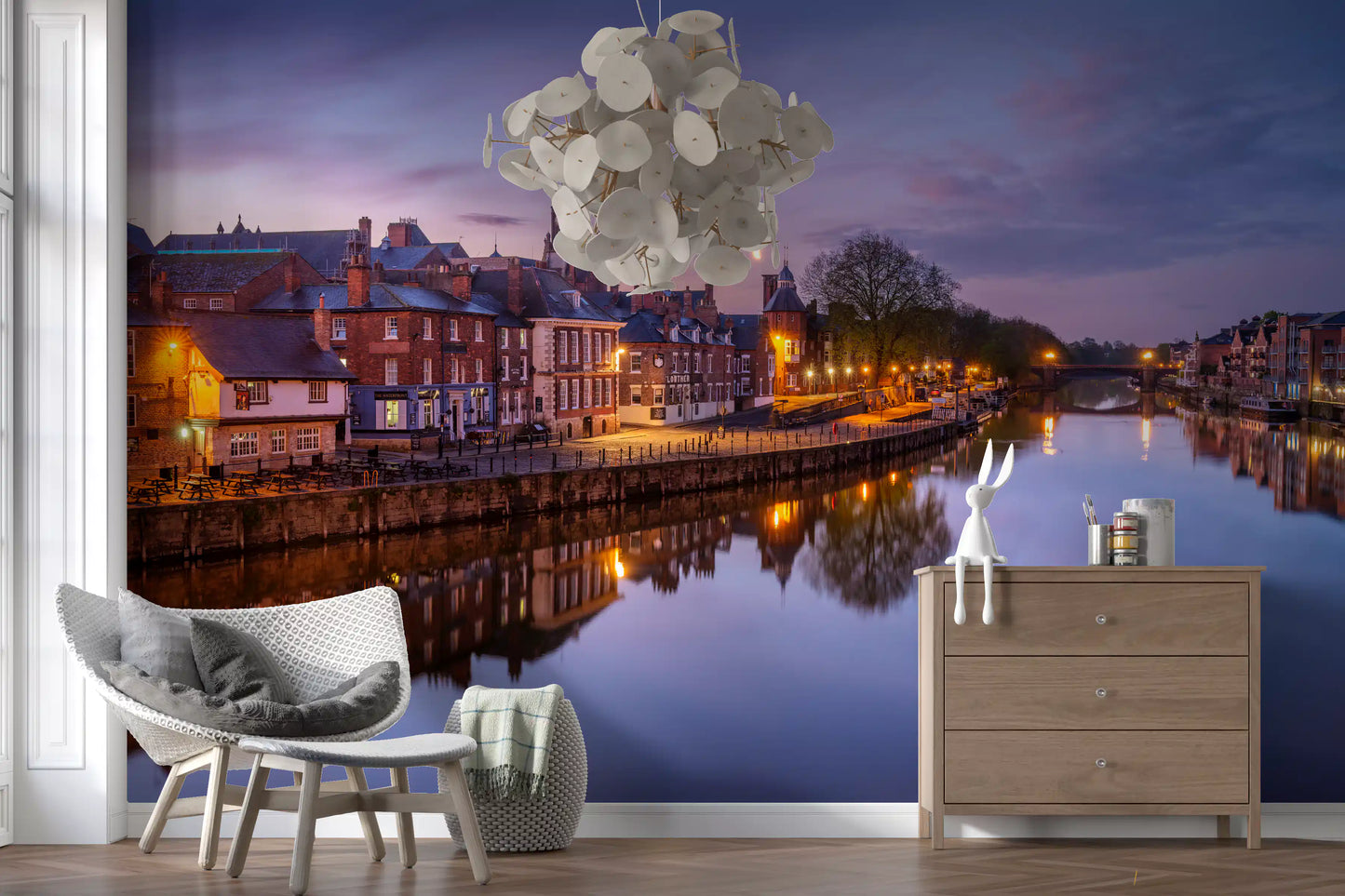 Riverside Dämmerungsleuchten Wandbild