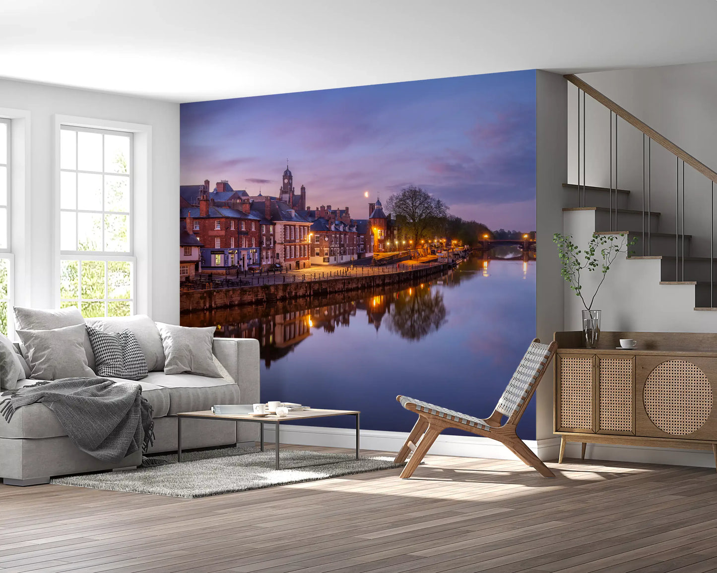 Riverside Dämmerungsleuchten Wandbild