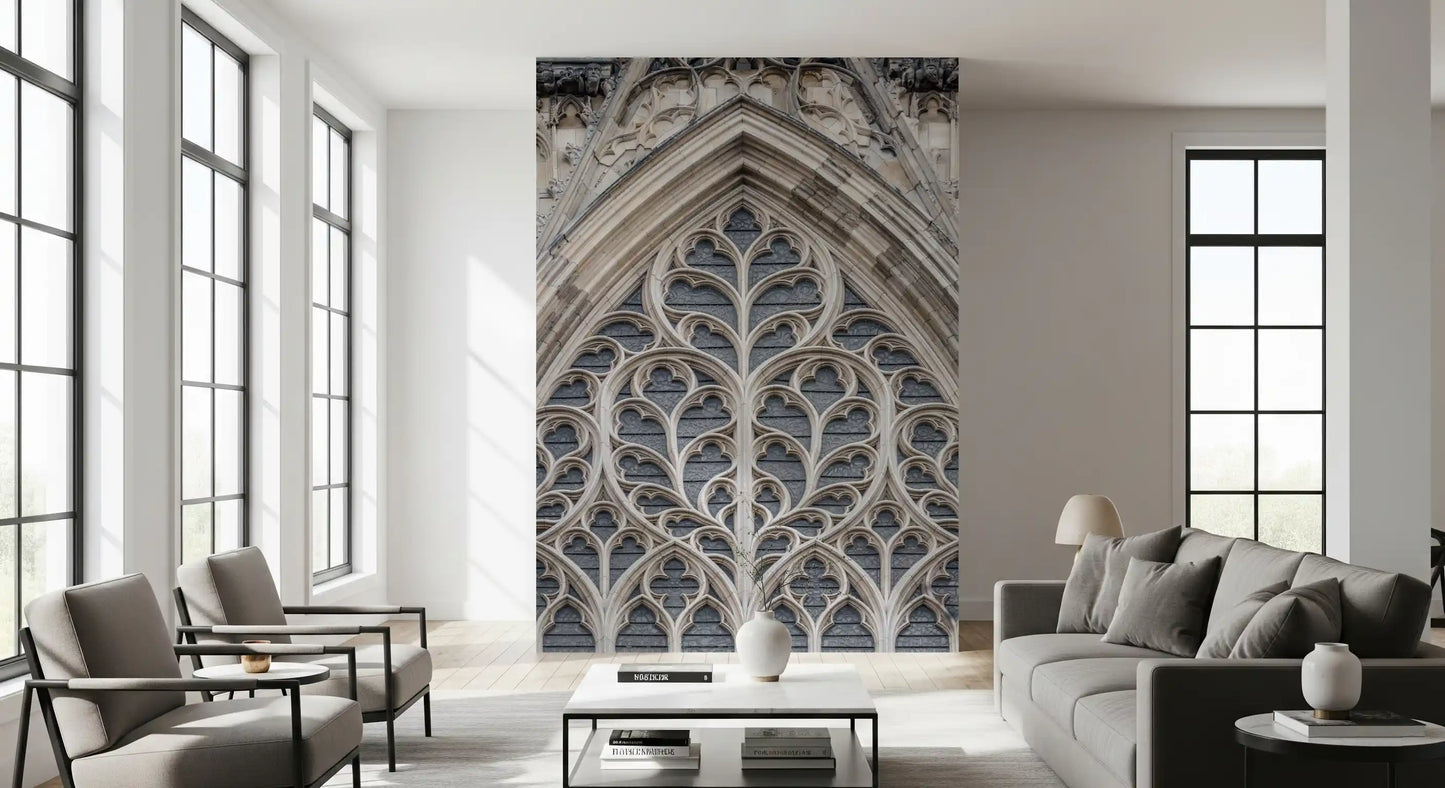 Gotische Pracht Fenster-Wandbild