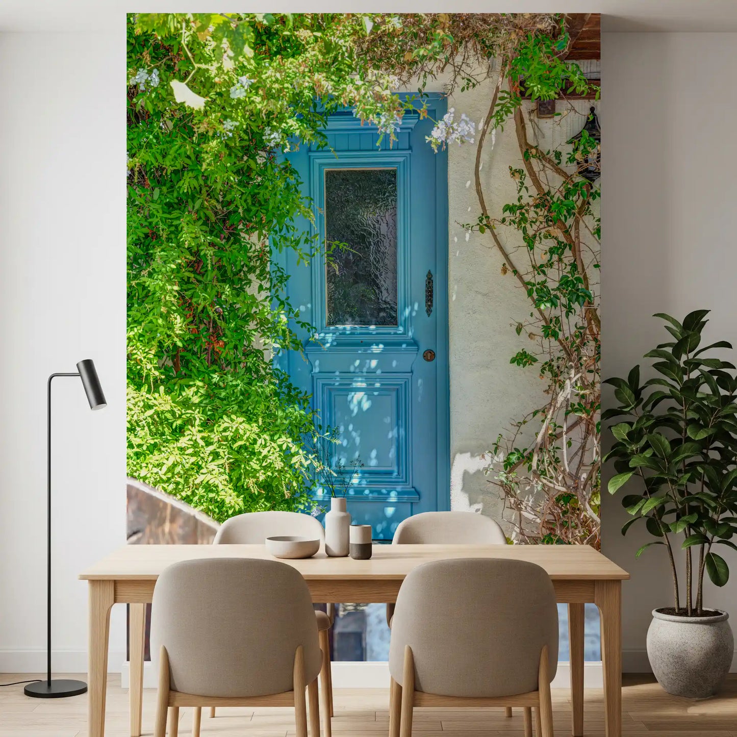 Azure Doorway Serenity Wall Mural