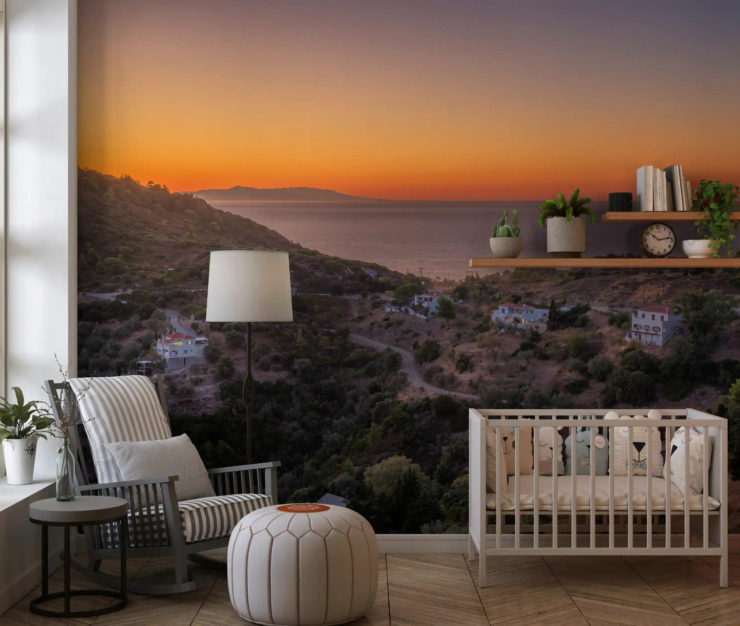Golden Hour Coastline Serenity Wall Mural