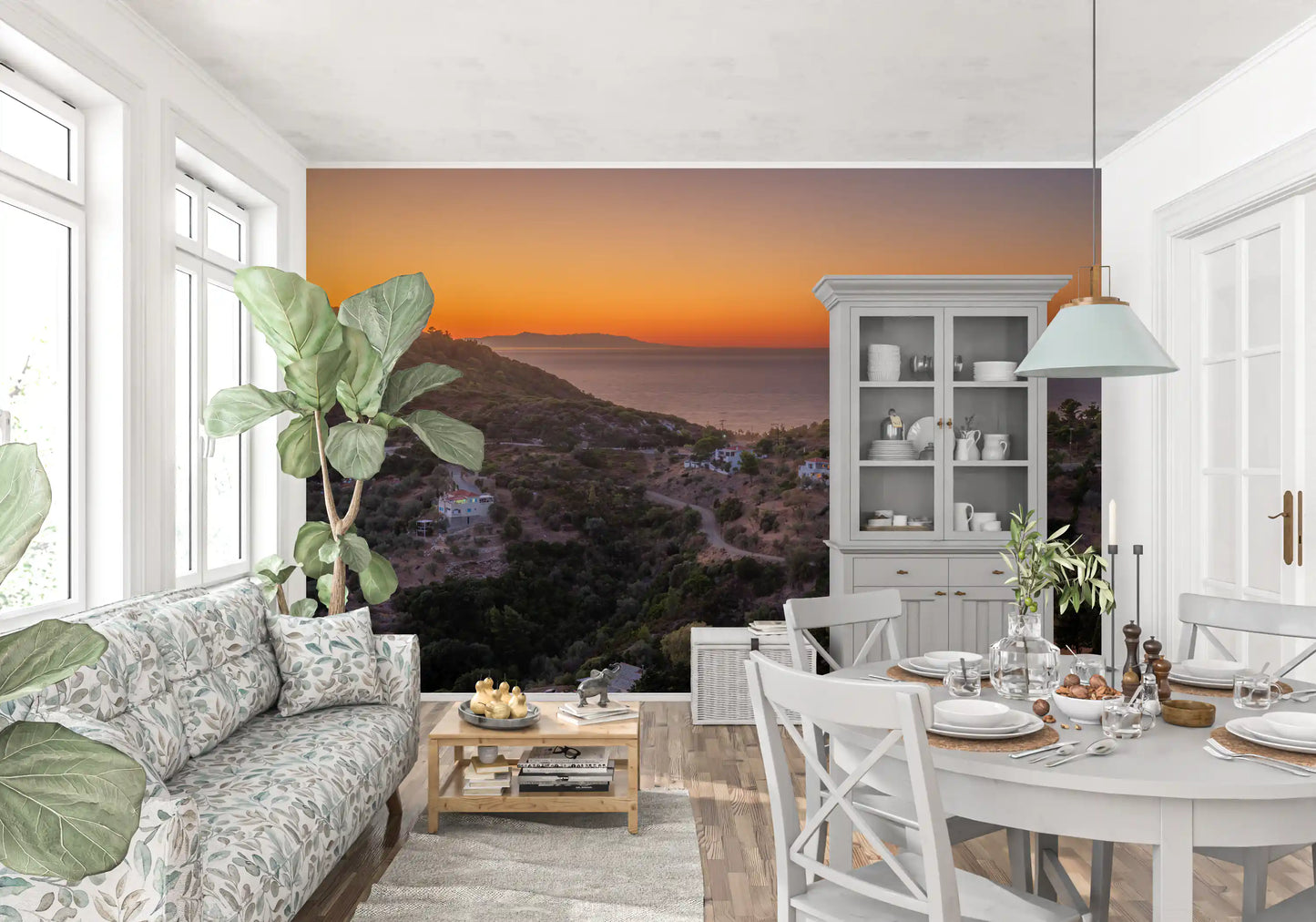 Golden Hour Coastline Serenity Wall Mural