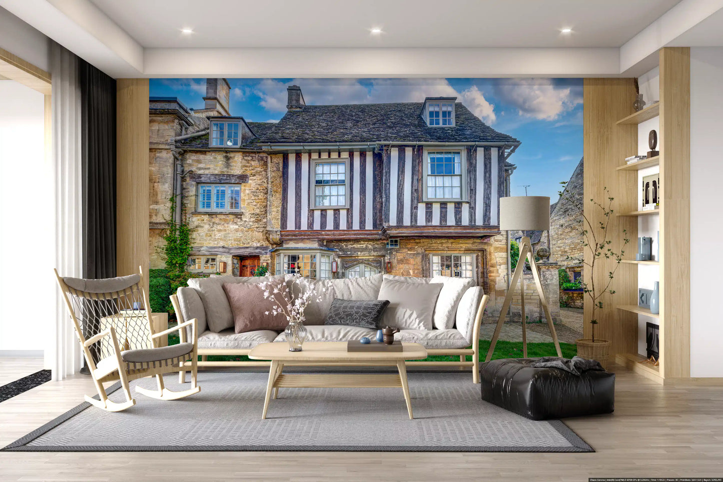 Cotswold Charm Cottage Wandbild