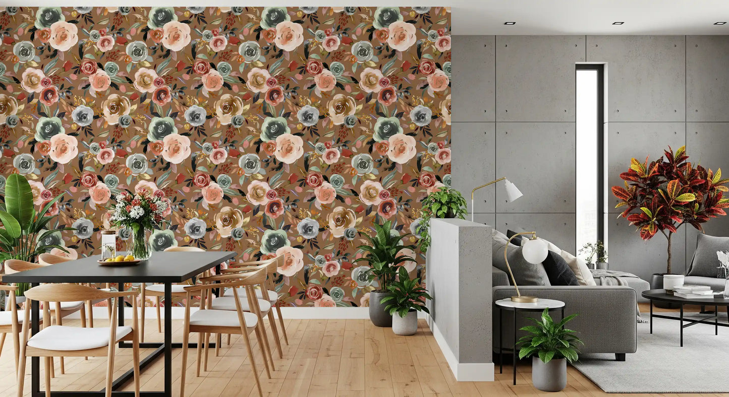 Carta da parati Earthy Bloom Medley