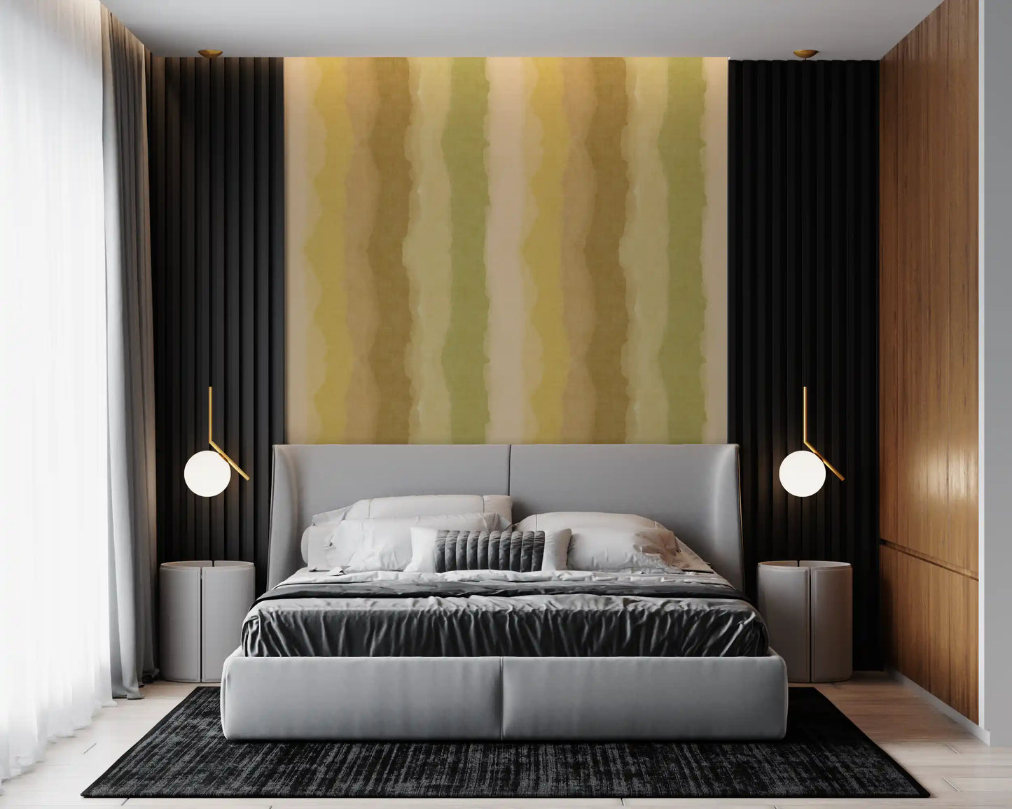 Relax Greenery Malte Striper Veggmaleri