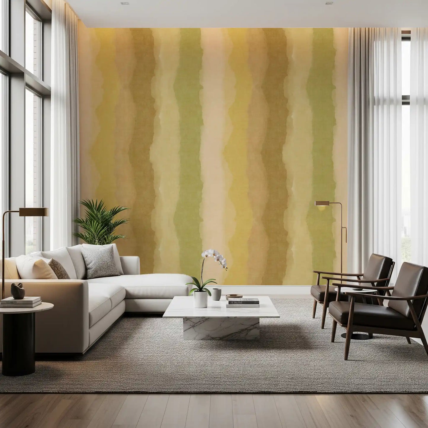 Relax Greenery Malte Striper Veggmaleri