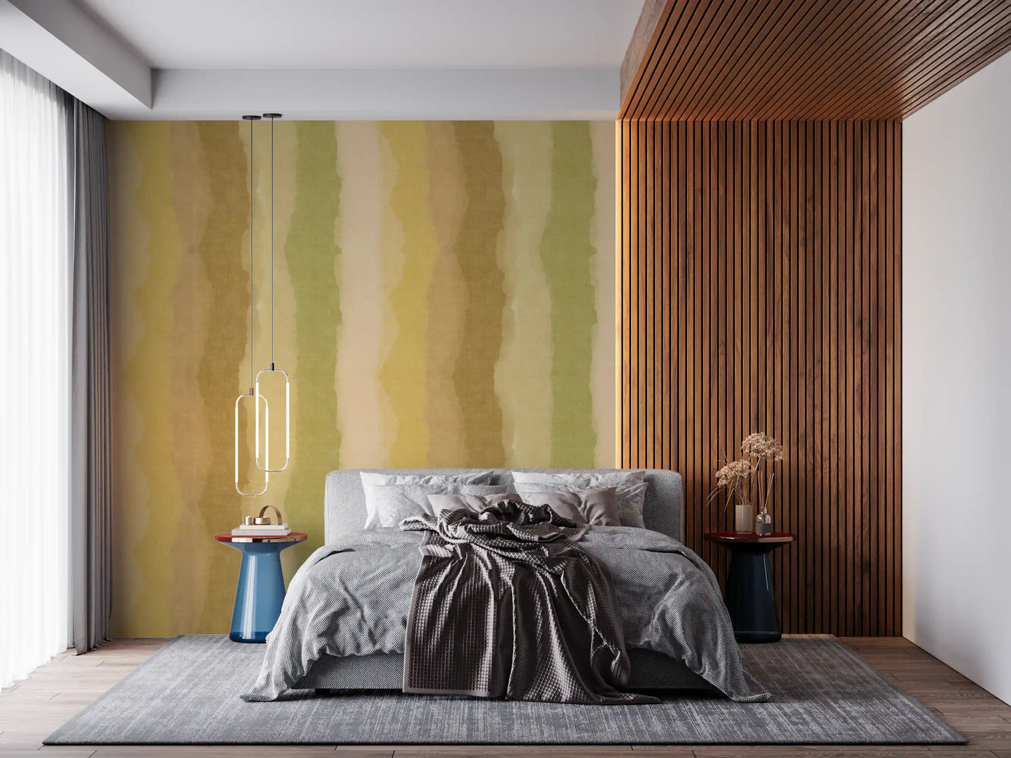 Relax Greenery Malte Striper Veggmaleri