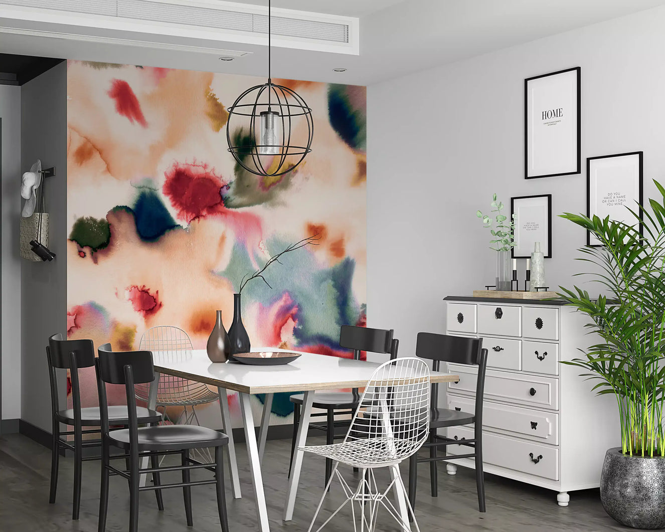 Abstract Watercolor Flow Wall Mural