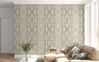 Soft abstract wallpaper showing flowing stripe shapes and gentle earth tones