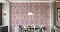 Soft pink wallpaper showing striped movement and muted layered texture