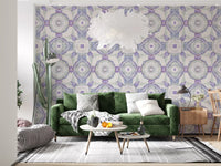 Soft geometric wallpaper showing harmony shapes, pale tones, and light rhythm