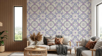 Abstract harmony wallpaper with mirrored forms and a calm pastel surface