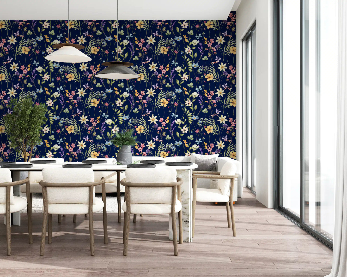 Enchanted Midnight Garden Wallpaper⁠