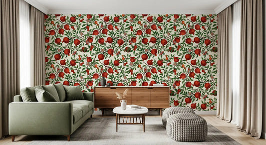 Pomegranate Orchard & Butterfly Dance Wallpaper⁠