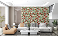Branches loop in different directions on this Pomegranate Butterfly Wallpaper.