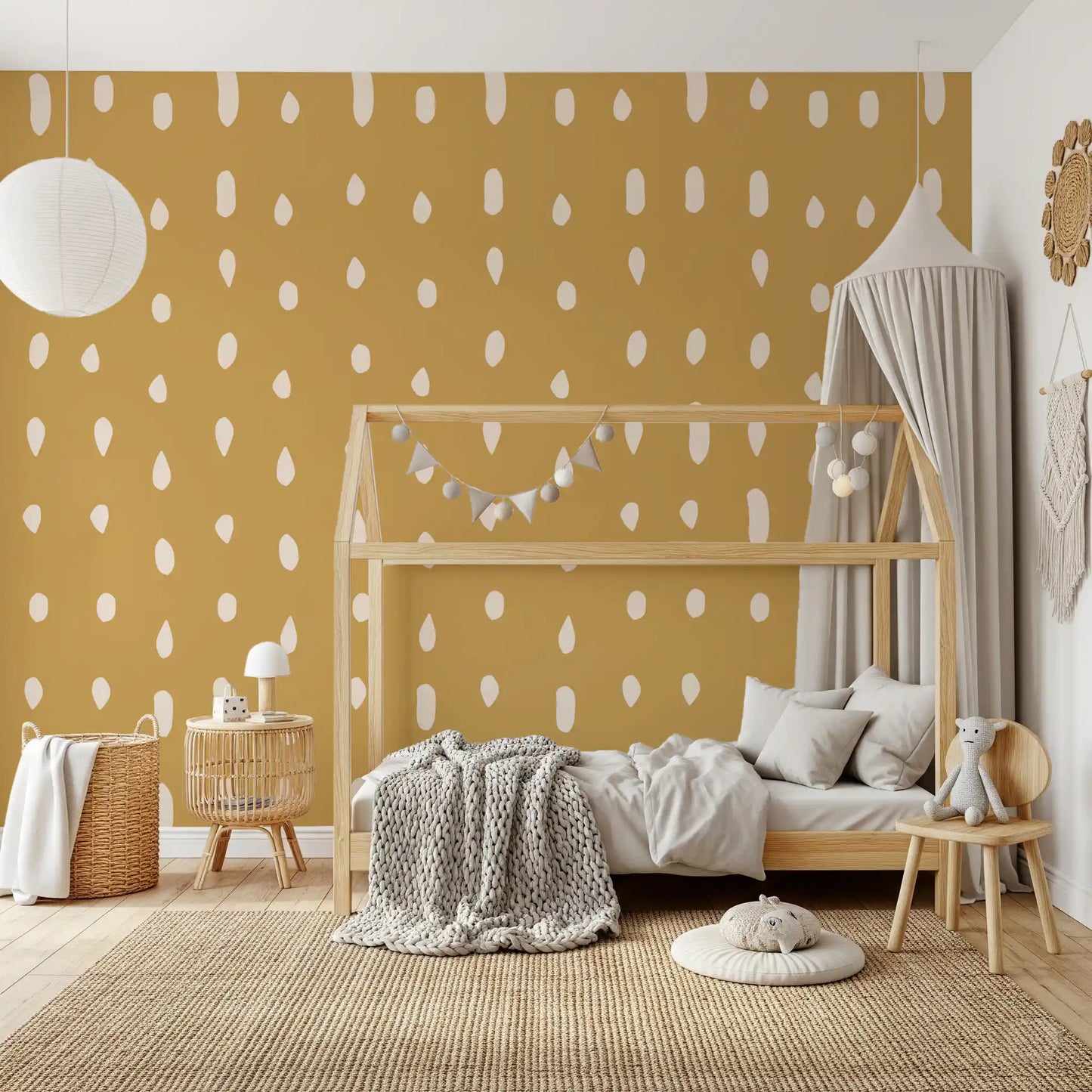 Mid Century Seed Dots Senneps Tapet Vægmural