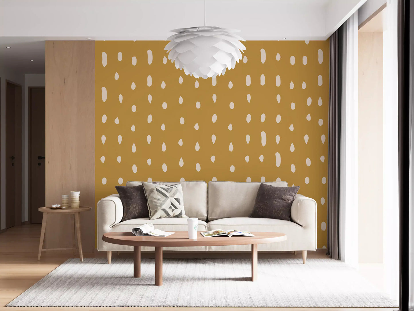 Mid Century Seed Dots Senneps Tapet Vægmural