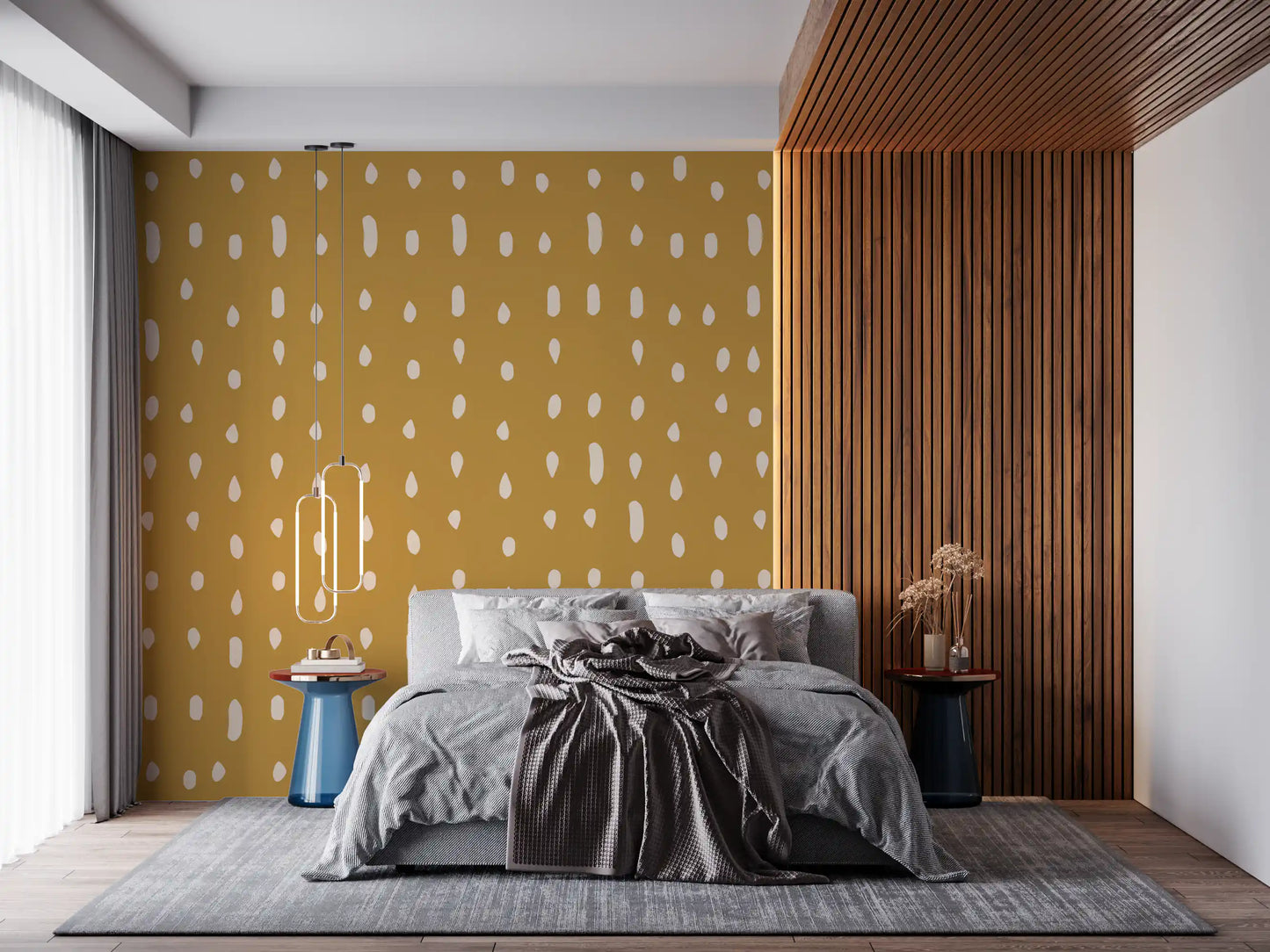 Mid Century Seed Dots Senneps Tapet Vægmural