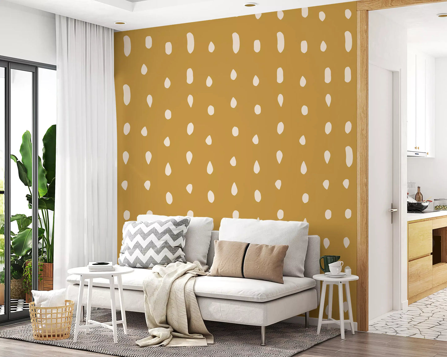 Mid Century Seed Dots Senneps Tapet Vægmural