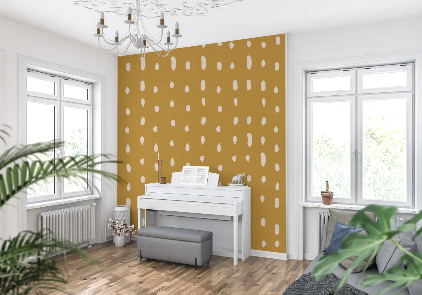 Mid Century Seed Dots Senneps Tapet Vægmural