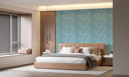 Aqua Knit Cascade Wallpaper⁠
