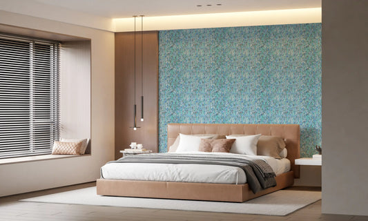 Aqua Knit Cascade Wallpaper⁠