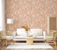 Blush Botanical Vine Wallpaper Scandinavian Floral Wallpaper⁠