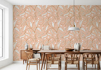 Blush Botanical Vine Wallpaper Scandinavian Floral Wallpaper⁠