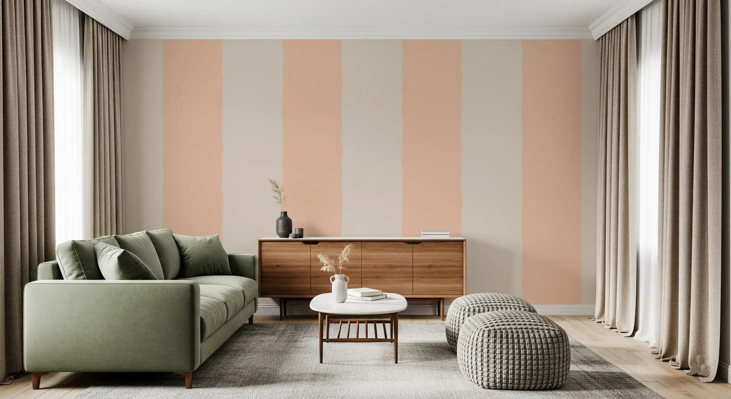 Blush Pink Stripe tapet Grandmillennial tapet⁠