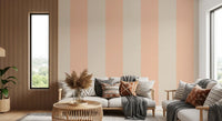 Blush Pink Stripe tapet Grandmillennial tapet⁠