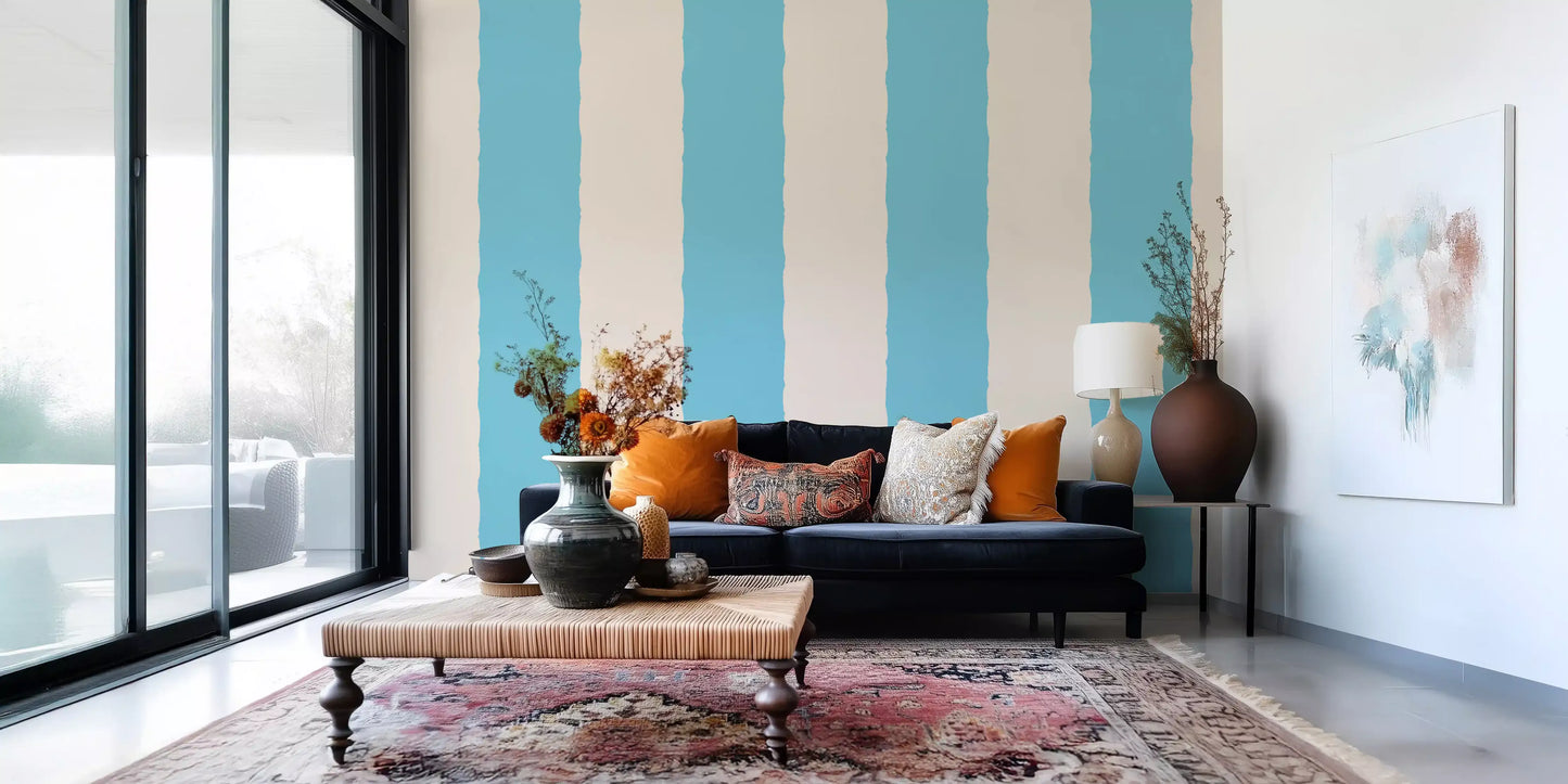 Blush Pink Stripe tapet Grandmillennial tapet⁠