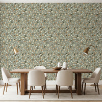Sage and Sand Watercolor Polka Dots Wallpaper Wallpaper⁠
