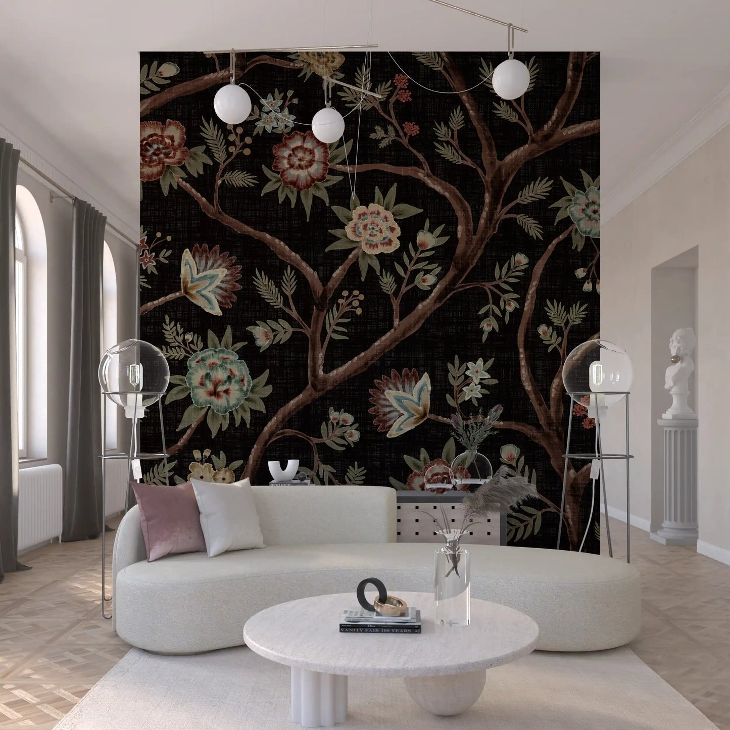 Never Ending Tree Chintz Revival Mørk Vægmaleri
