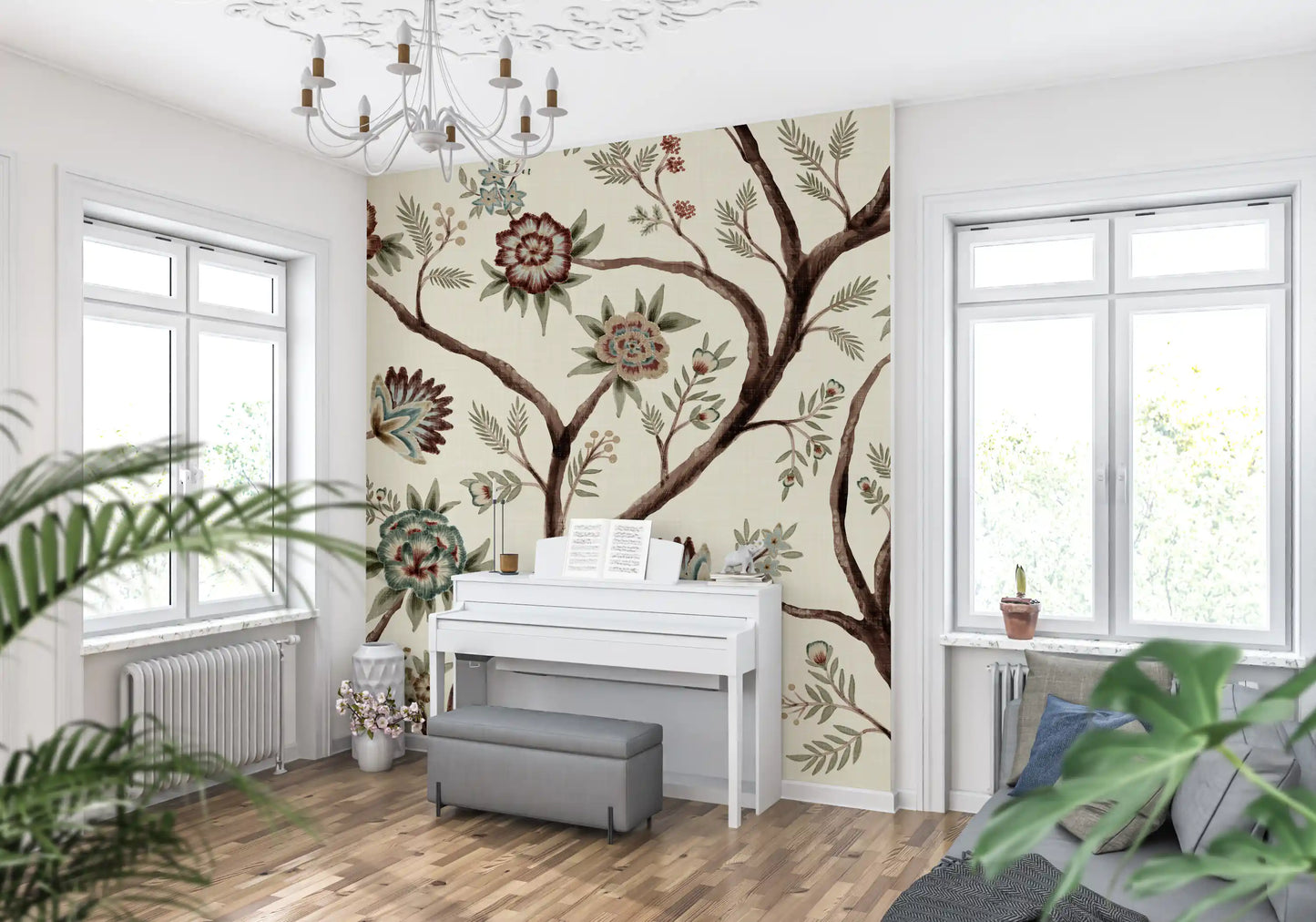 Never Ending Tree Chintz Revival Lys Vægmaleri