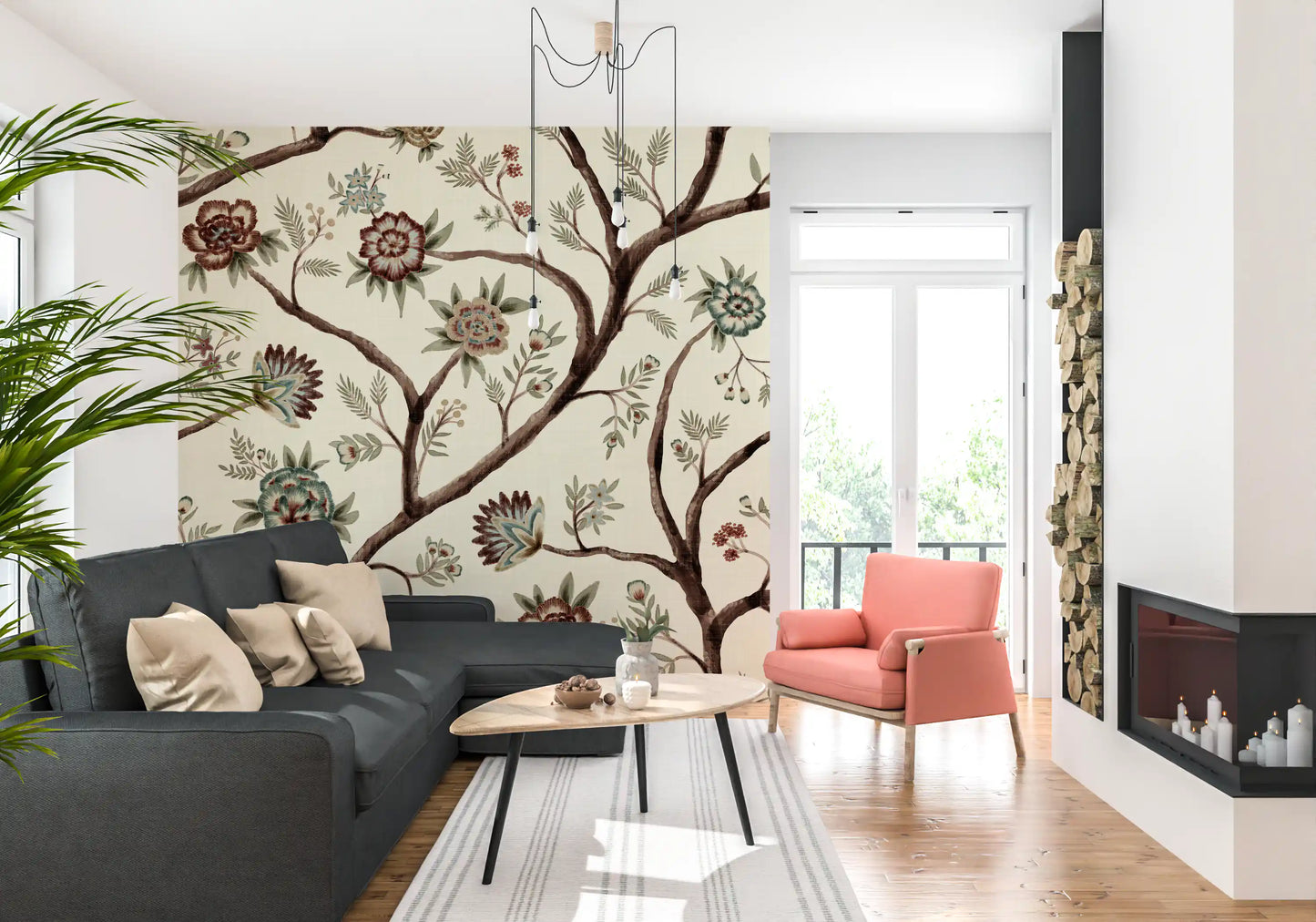 Never Ending Tree Chintz Revival Lys Vægmaleri