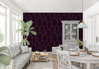 Carta da parati Retro Glamour Plum Noir Arches