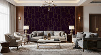 Carta da parati Retro Glamour Plum Noir Arches