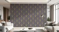 Carta da parati Regal Gatsby malva e oro
