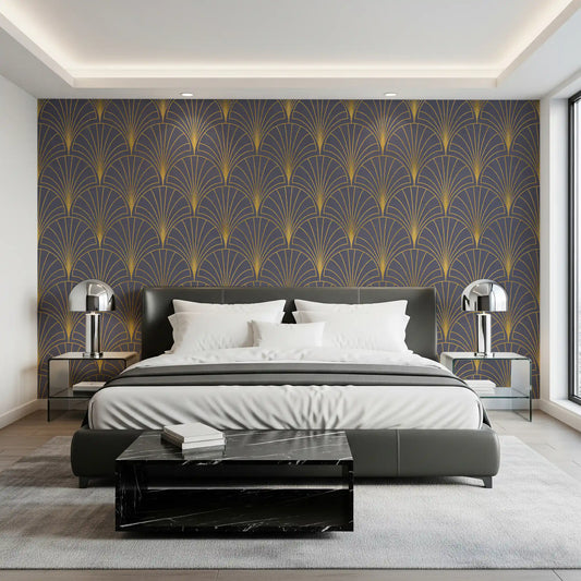 Regal Gatsby Mauve og Guld Tapet⁠