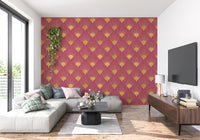 Tapet Gatsby Glamour Art Deco cu evantai