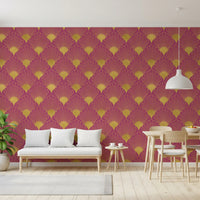 Tapet Gatsby Glamour Art Deco cu evantai