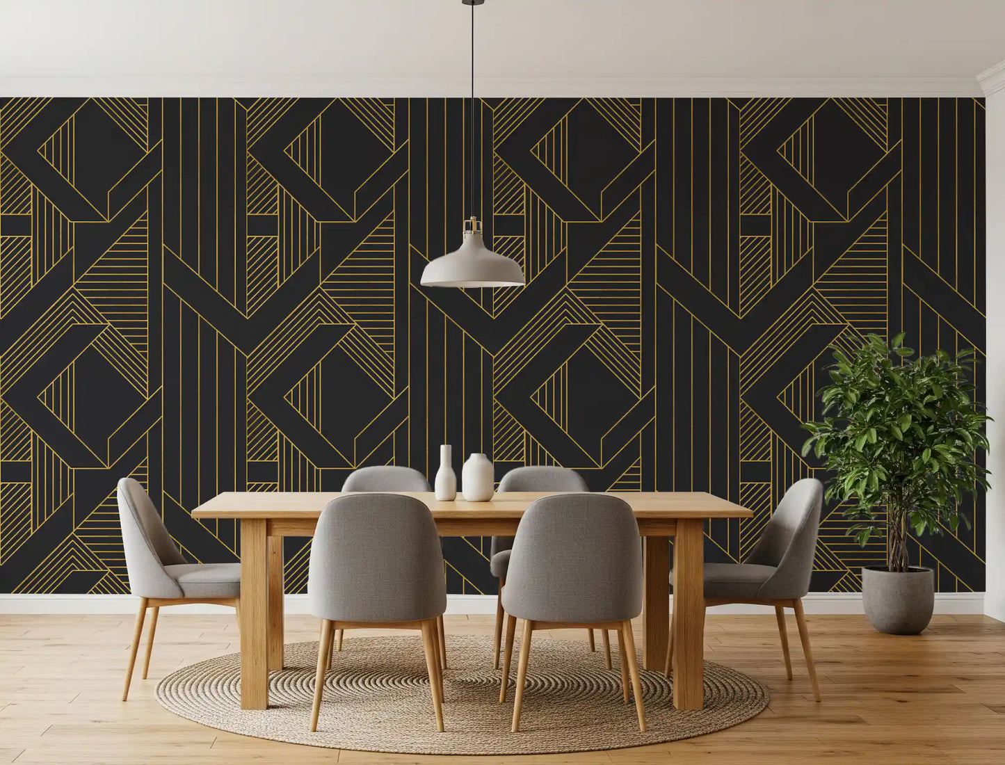 Golden Era Art Deco geometrische Tapete