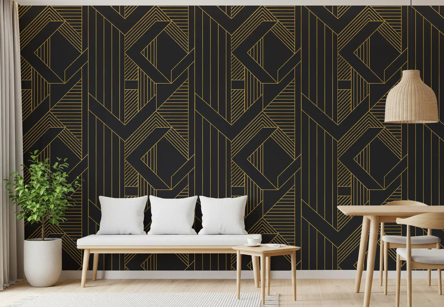 Golden Era Art Deco geometrische Tapete